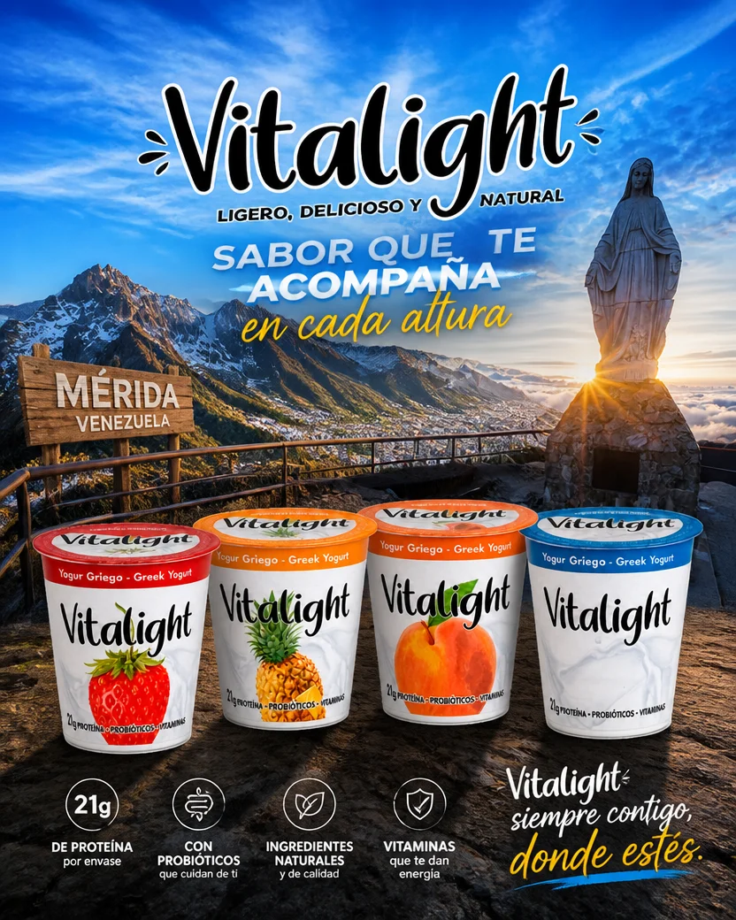 Banner Vitalight — yogur griego natural 150g con 21% más de proteína